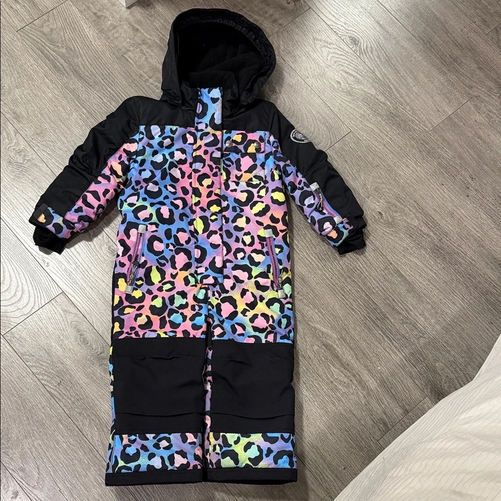 Deux par Deux Multicolor Leopard Print Kids Jacket - Picture 2 of 10